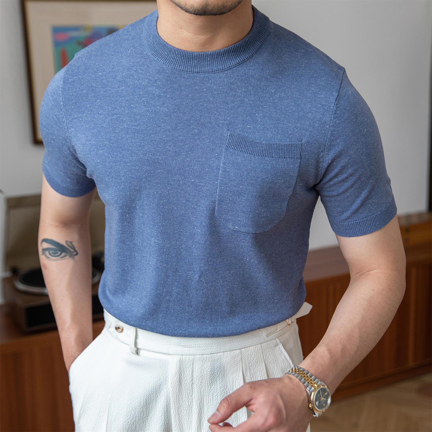 JP's Knitted Linen Blend T-Shirt