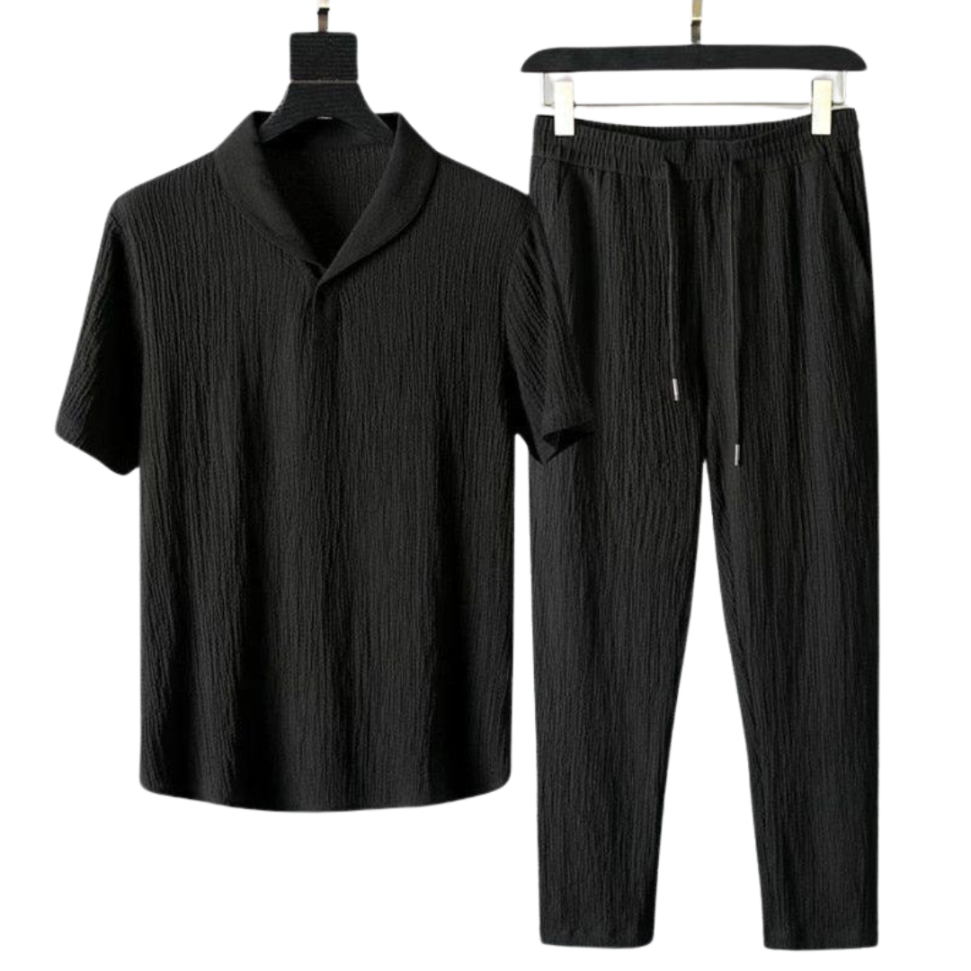 Cotton Polo & Pantalon Set