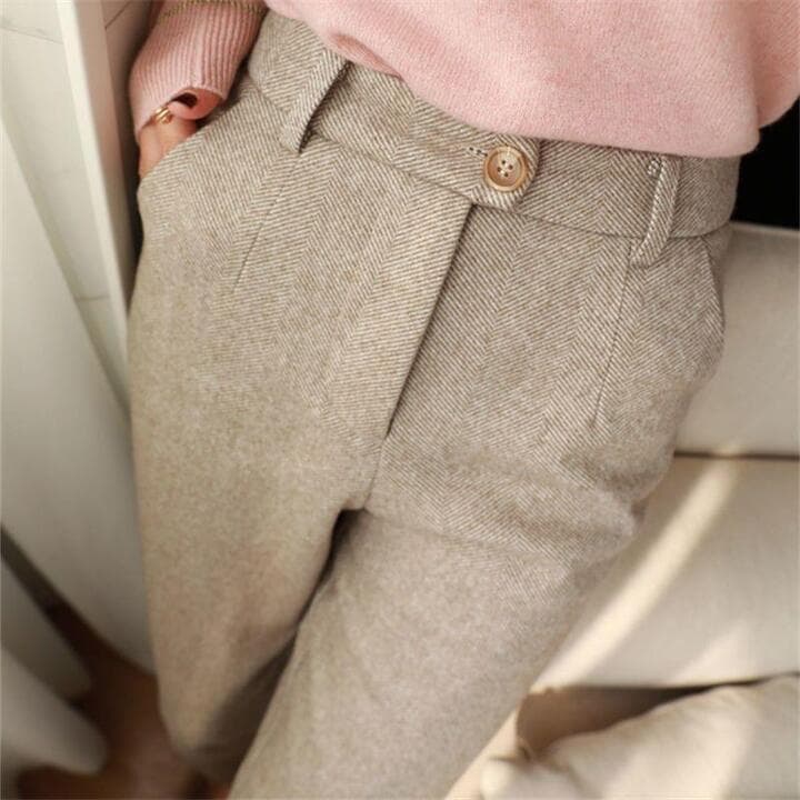 Perquaza™ Woolen Fitted Pantalon