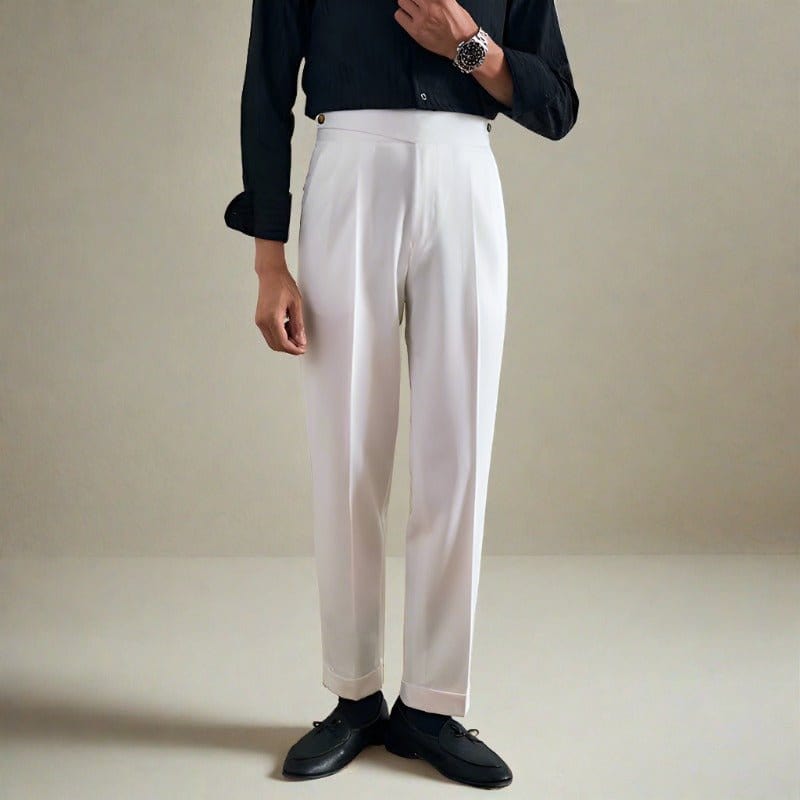 Couture - Pleated Pants with Double Button