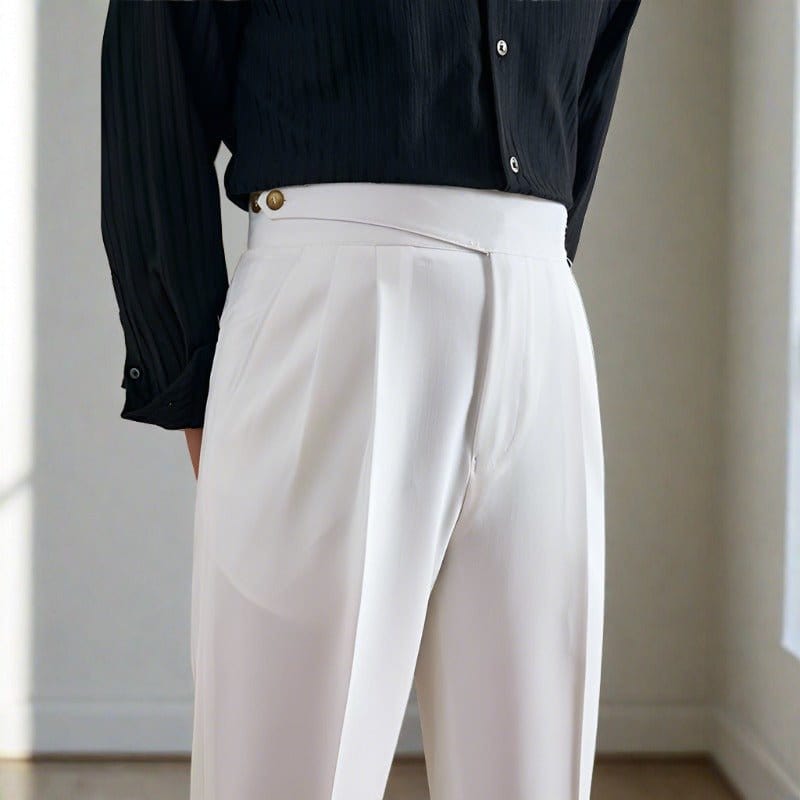 Couture - Pleated Pants with Double Button