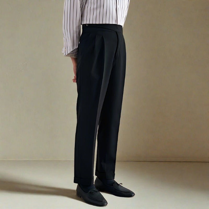 Couture - Pleated Pants with Double Button