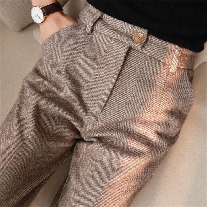 Perquaza™ Woolen Fitted Pantalon