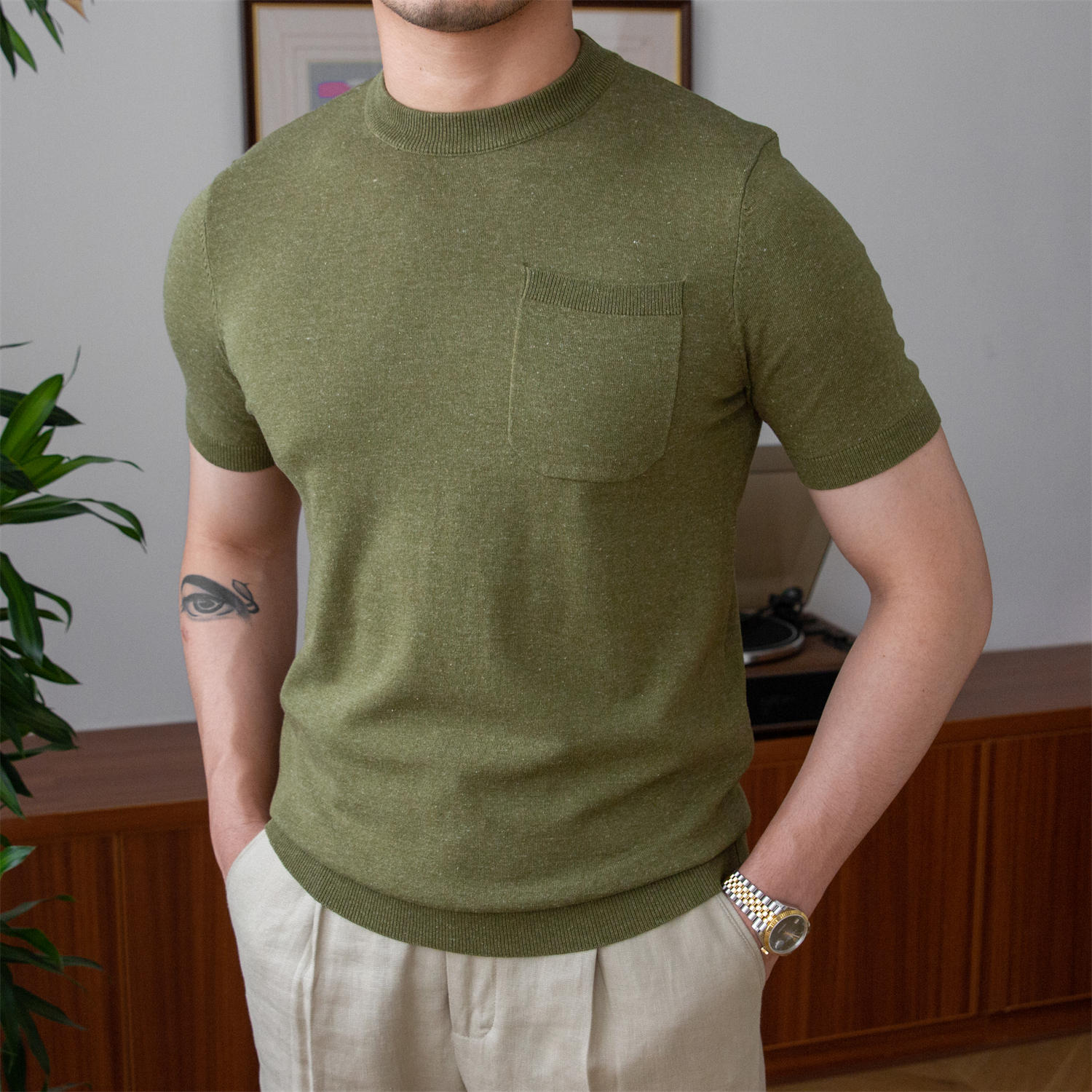 JP's Knitted Linen Blend T-Shirt