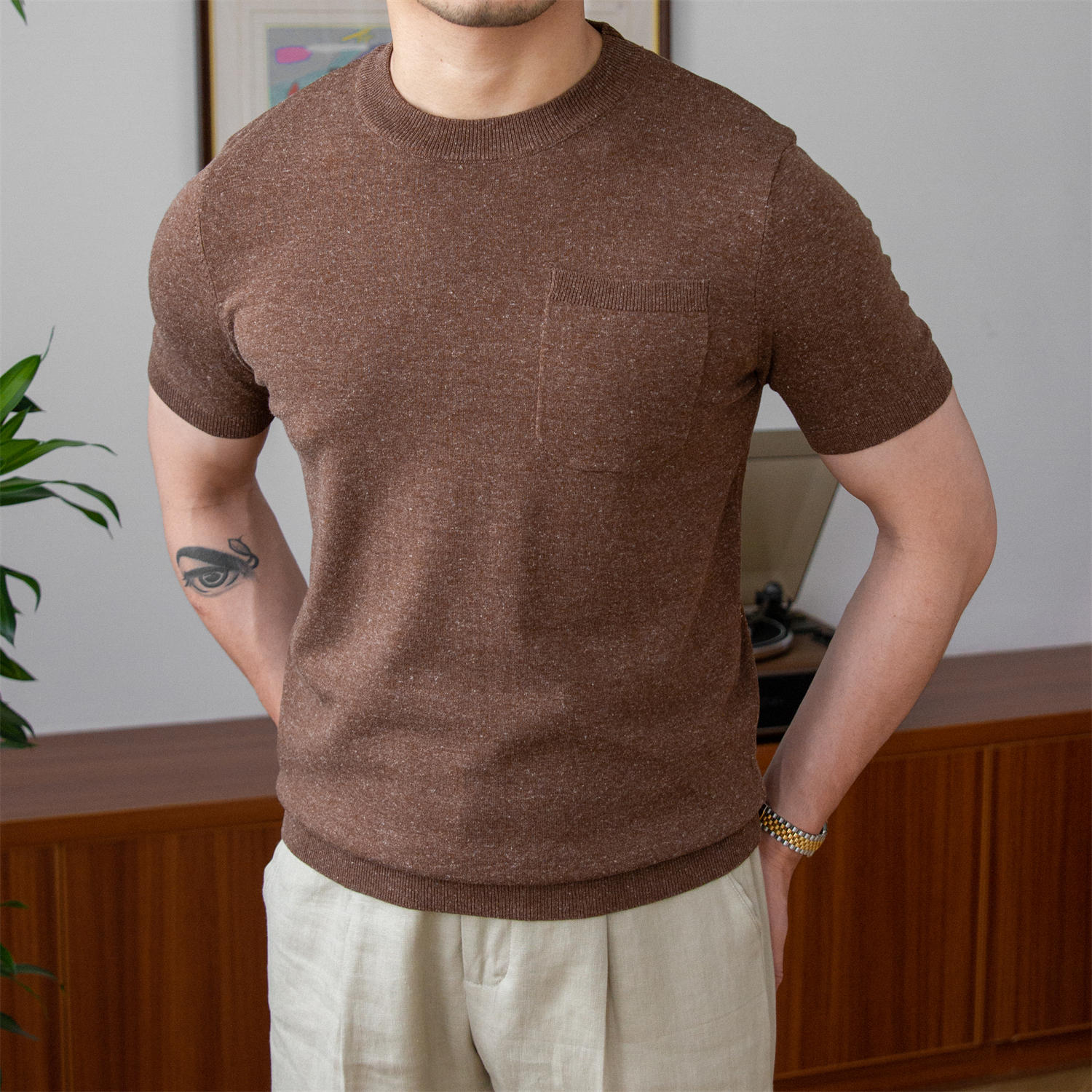 JP's Knitted Linen Blend T-Shirt