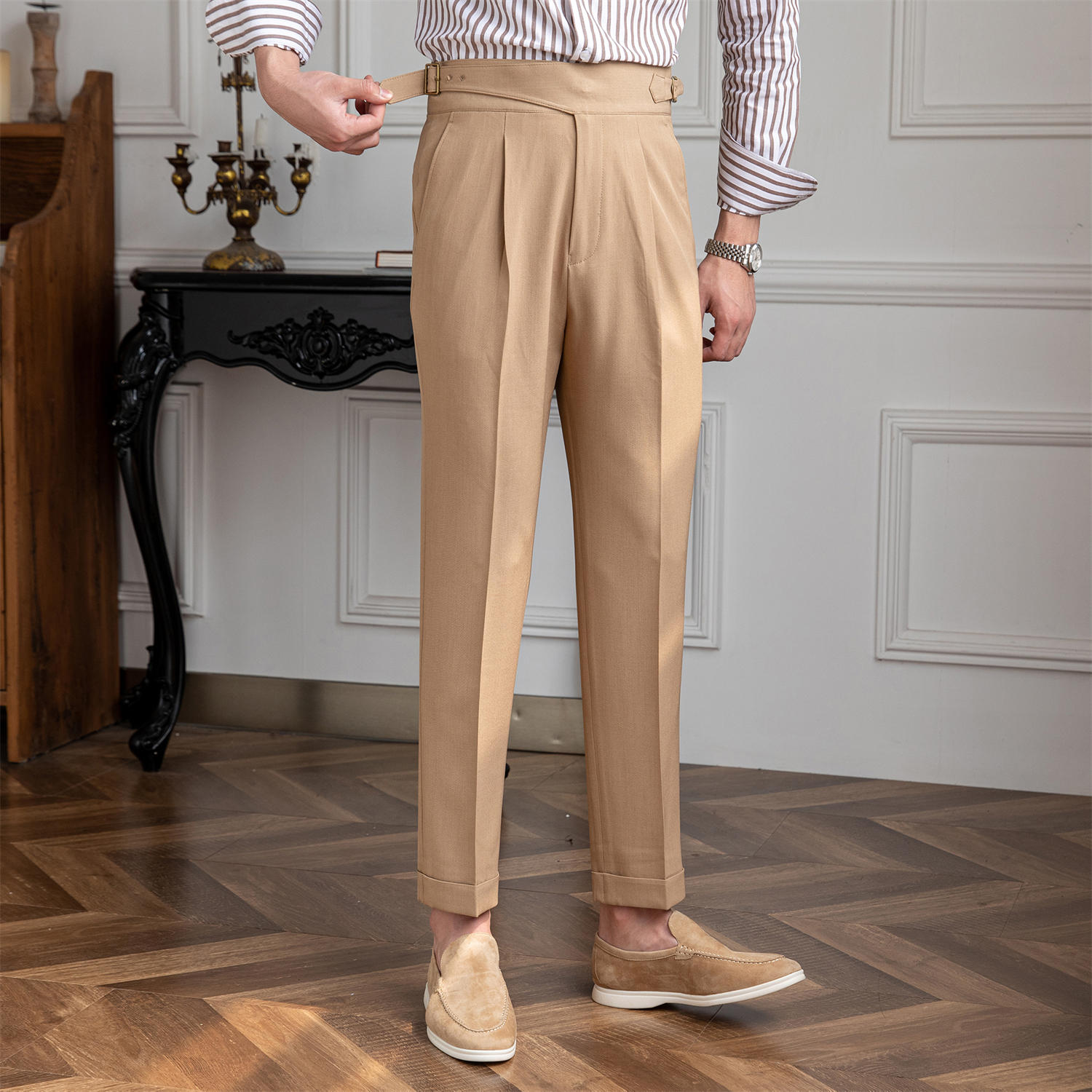 JP's Straight Leg Pleated Trousers